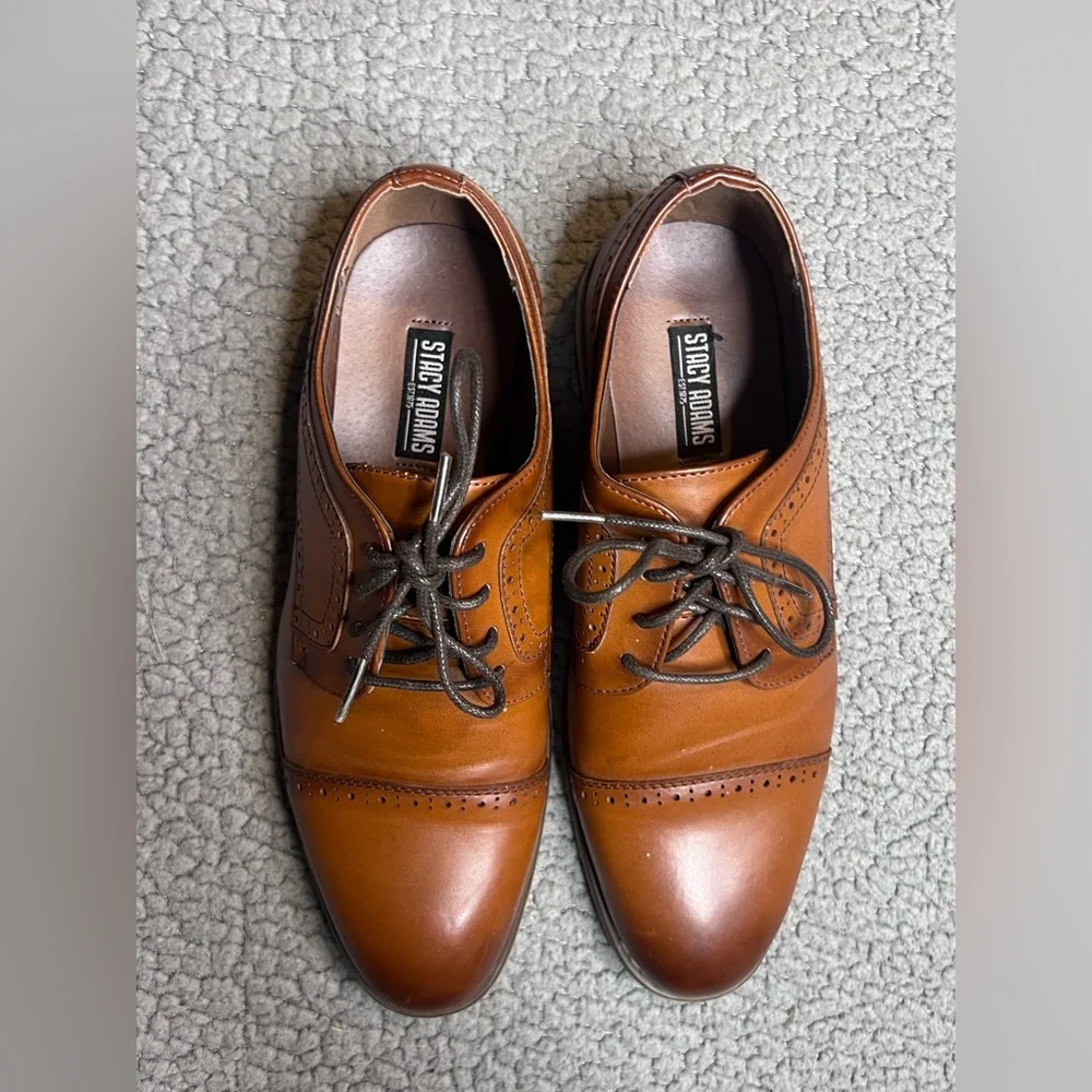 Stacy‎ Adams Dickinson Cap Toe Oxford Brown Men’s Size 5 M